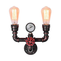 1 x RAW Customer Returns Puhui Retro Industrial Water Pipe Indoor Wall Light, Vintage Water Pipe Wall Lamp, Industrial Decor Loft Style Lighting for Bar Cafe Staircase Walkway Restaurant Hallway Basement Decorative Display - RRP €34.56