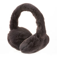 1 x RAW Customer Returns SUNBORRY Faux Fur Earmuffs for Women Foldable Furry Ear Warmers for Winter Dark Grey  - RRP €20.12