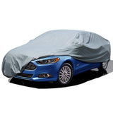 1 x RAW Customer Returns Leader Accessories 3-layer breathable full garage car cover, lightweight full garage car cover for indoor use notchback-468x150x120cm, light grey  - RRP €32.99