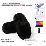 1 x RAW Customer Returns Anwangda Electric Heated Slippers, USB Heated Foot Warmers Plush Boots Overheat Protection, Electric Foot Heating Heated Slippers for Winter - RRP €33.46