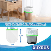 1 x RAW Customer Returns XUXRUS Garbage Bags 15l Garbage Bags with Drawstring White Waste Bags 60 Pieces Carrying Handle Garbage Bags - RRP €11.09