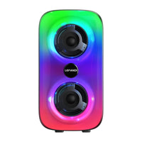 2 x RAW Customer Returns LEFANDI Bluetooth Speaker Portable Music Box with LED Light, Outdoor Party Speaker Boxes with Integrated Battery, TWS, FM Radio, TF Card, USB, Stereo Sound Box for Computer, Smartphone - RRP €99.98