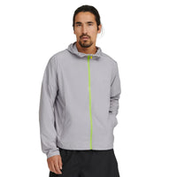 1 x RAW Customer Returns DANISH ENDURANCE Windbreaker Jacket with Hood Zipper for Men M Grey - RRP €37.95