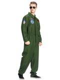 1 x RAW Customer Returns IKALI Men s Pilot Costume, Adult Aviator Costume Air Force Fancy Dress Up Outfit for Carnival Christmas Mardi Gras Party Khaki-Green XXL - RRP €32.99