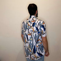 1 x Brand New Freshhoodies Hawaiian Shirt Men s Shirt Men s White Ugly 3D Print Funny Alokasie Canna Casual Shirts Summer Shirt Bad Button, XXL - RRP €21.22