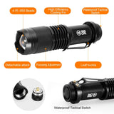 1 x RAW Customer Returns Maketheone Infrared Flashlight IR Night Vision Lamp Zoomable 5W 4 Chips 850nm Hunting Torch with 18650 rechargeable battery for night vision device - RRP €17.14