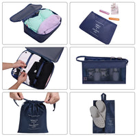 1 x RAW Customer Returns OSDUE Suitcase Organizer Set 9 Pieces, Packing Cubes, Waterproof Travel Clothes Bags, Packing Bags for Suitcases, Packing Cubes with Cosmetic Bag, Digital Bag, USB Cable Bag Navy Blue  - RRP €18.14