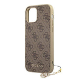 1 x RAW Customer Returns Guess GUHCP12LGF4GBR 4G Charms Collection Case for Apple iPhone 12 Pro Max, Brown - RRP €30.22