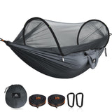 1 x RAW Customer Returns NATUREFUN Ultra-Light Travel Camping Hammock Mosquito Net Hammock 300 kg load capacity, breathable quick-drying parachute nylon 2 premium carabiners, 2 nylon slings included - RRP €33.43