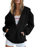 1 x RAW Customer Returns MUMZUGI women s sweat jacket hoodie jackets hooded sweater casual hooded jacket, N-black XL - RRP €35.95