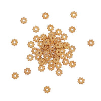 1 x RAW Customer Returns Craftdady 300pcs Tibetan Gold Color Alloy Spacer Beads, Flower Shaped Beads for Jewelry Making, 5x1.5mm, 1mm Hole - RRP €9.02