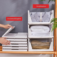 1 x RAW Customer Returns RAIN QUEEN Foldable Wardrobe Storage Boxes Organizer Shelf Cabinet for Kitchen, Bedroom Bathroom White, Extra Large Pack of 3  - RRP €37.3