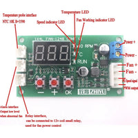 1 x RAW Customer Returns JZK Digital PWM Driver Module, DC 12V 24V 48V PWM 4 Wire Fan Temperature Controller Speed Controller Display Module for PC Fan, PWM Temp Module - RRP €9.6