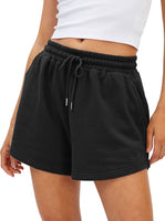 1 x RAW Customer Returns BUHIM Shorts Women Summer Sports Shorts Casual Shorts Cotton High Waist Running Shorts Gym Fitness Shorts Short Sports Pants Jogging Pants Black, XXL  - RRP €20.16