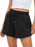 1 x RAW Customer Returns BUHIM Shorts Women Summer Sports Shorts Casual Shorts Cotton High Waist Running Shorts Gym Fitness Shorts Short Sports Pants Jogging Pants Black, XXL  - RRP €20.16