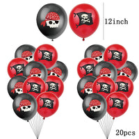 1 x Brand New MEZHEN Pirate Birthday Balloon Decoration Pirates Latex Balloons Cake Decorations Foil Balloons for Kids Baby Shower Decoration 34 Pieces - RRP €19.2