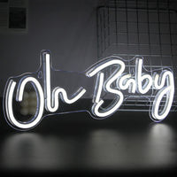 1 x RAW Customer Returns SIGNSHIP Oh Baby Neon Sign White LED Neon Light, Oh Baby Neon Sign LED Sign Wall Decor for Bedroom Baby s Room Club Wedding Party Bar Gift - RRP €32.99