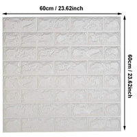 1 x RAW Customer Returns Ray-Velocity 3D Brick Wallpaper, 3D Wallpaper Wall Panels, DIY Waterproof Self-Adhesive Wall Stickers, 3D Brick Stone Look Decorative Wallpaper for Interior Wall Cladding Decoration White, 12 Pack  - RRP €67.89