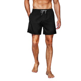 1 x RAW Customer Returns HMIYA Swim Trunks Men s 2 in 1 Swim Shorts Swimming Trunks Quick-drying Short Board Shorts with Compression and Zipper Pockets Black XL  - RRP €26.99