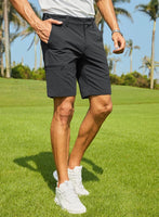 1 x RAW Customer Returns Elegancity Shorts Men Golf Pants Short Summer Chino Shorts Fit Casual Pants Men Cargo Pants With Belt Gray, M - RRP €30.99