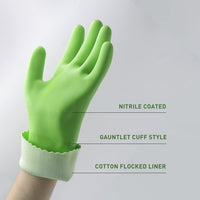 1 x Brand New HANDLANDY Chemical Resistant Gloves Reusable, Heavy Duty for Gardening, Cleaning S, Green-2 Pairs  - RRP €25.2