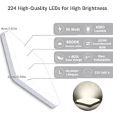 1 x RAW Customer Returns ASHUAQI LED Ceiling Light 36W LED Ceiling Lamp 4000K Neutral White 23CM Square Modern 4250LM Ceiling Light for Bedroom, Kitchen, Balcony, Corridor, Office, Garage, Cellar - RRP €22.99