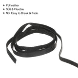 1 x Brand New sourcing map 3pcs Leather Cord 3.28 Yards 5mm Flat PU Braided Cord Strip for DIY Black - RRP €9.99