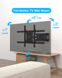 1 x RAW Customer Returns TV Wall Mount with 650mm Long Arm WHYFONE TV Mount Wall Swivel Bracket Full Motion Tilt Rotatable Corner Holder for 32-70 Inch Flat Curved TVs up to 35kg, VESA 600x400mm - RRP €63.99