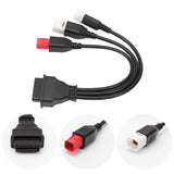 1 x RAW Customer Returns KASturbo OBD2 Diagnostic Cable 3 4 6 Pin Adapter Cable OBD-II Engine System Fit for Honda Suzuki Motorcycle Fault Detection Connector - RRP €20.16