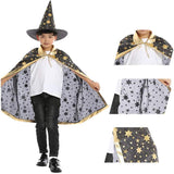 1 x Brand New Miss-shop Children s Halloween Cape,Vampire Capes Wizard Cape Halloween Costume with Hat for Children Cosplay Costume Halloween Carnival Party Fancy Dress Black  - RRP €10.92