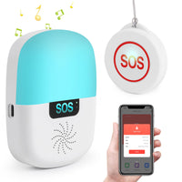 1 x RAW Customer Returns Shinmax emergency call button for seniors Tuya WiFi Smart seniors emergency call light musical alarms home emergency call emergency button waterproof alarm button for elderly pregnant women children 2 SOS emergency - RRP €39.31