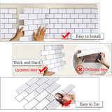 1 x RAW Customer Returns Yoillione Upgrade Thicker 3D Tile Stickers for Bathroom Kitchen, Adhesive Tiles Vinyl Tiles Self-Adhesive Tile Film, White PVC Metro Tiles Self-Adhesive Tile Decoration 10 Sheets - RRP €48.99