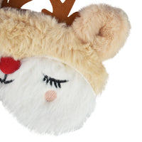 2 x Brand New Ulife Mall 3D Cute Christmas Moose Plush Sleep Masks, Night Mask for Sleeping Travel Blindfold Breathable Eye Cover for Kid Women Girls - Beige - RRP €19.96