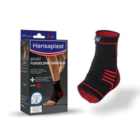 1 x RAW Customer Returns Hansaplast Sport ankle bandage, ankle bandage protects and supports the joint, ankle bandage suitable for the right and left ankle, size S M pack of 1  - RRP €19.19