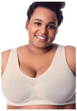 1 x RAW Customer Returns All Woman Plus Size Seamless Cover Up Bra, Bra Sizes up to 130 B F 85-100 B E, Beige  - RRP €27.18