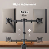 1 x RAW Customer Returns ErGear monitor mount 2 monitors for 13-32 inch screen, screen mount 2 monitors height adjustable, tiltable, swivelable, rotatable, monitor mount 2 monitors, VESA 75 100 - RRP €35.13