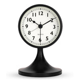 1 x RAW Customer Returns Lafocuse Metal Non-Ticking Alarm Clock with Snooze, Vintage Classic Black Analog Desk Clock, Silent Bedside and Shelf Alarm Clock 12cm - RRP €18.68