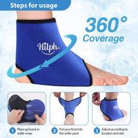 1 x RAW Customer Returns Hilph cooling cuff foot, cooling pads for ankle and foot, cooling cuff ankle, hot cold compress wrap cool pack for ankle sprain, swelling, plantar fasciitis Blue - RRP €28.84