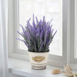 1 x RAW Customer Returns Artificial Lavender Flowers Artificial Plants Artificial Flowers Flocked Plastic Lavender in Galvanized Metal Pot Indoor Outdoor Home Kitchen Office Table Decoration Decor - RRP €22.18