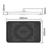 1 x RAW Customer Returns Rain shower head shower head rain shower square watersaving YUANNY head shower with anti-limescale nozzles adjustable built-in shower heads bathroom large overhead shower square, 35X22 cm, chrome black - RRP €32.26