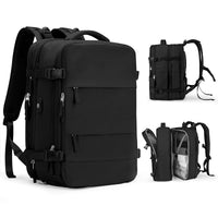 1 x RAW Customer Returns Large Women Sports Travel Backpack, Casual Waterproof School Backpack for 17 Inch Laptop with USB Charging Port, for Hiking, Outdoor, Shoe Compartment, Black - RRP €63.21