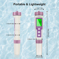 1 x RAW Customer Returns Flintronic PH Meter, 5 in 1 PH TDS EC Salinity Temperature Water Quality Tester, LCD Display with Green Backlight Water Quality Tester, for Aquariums Hydroponics Swimming Pool - RRP €25.04