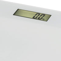 3 x RAW Customer Returns Digital bathroom scale from Emerio with precise sensors, step-on technology, including 2x AAA batteries, LC display, units in kg lb st, up to max. 180kg, ultra-slim, auto off, white glass, 28x28x2cm - RRP €53.31