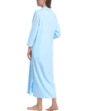 1 x Brand New Joyaria Women s Nightdress Long Sleeve Long Cotton Lightweight Nightdress Light Blue, S , Light Blue, S - RRP €43.99