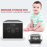 1 x RAW Customer Returns Lockable Box, Large Locking Box for Snack, Cell Phone, Prison, Food and Medicines as well as for Safe Storage of Items at Home - Black - RRP €28.22