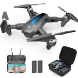 1 x RAW Customer Returns DEERC D10 Drone with Camera for Adults 2K 5G FPV Live Video, Foldable Drone with 2 Batteries for Adults or Kids, Gesture Control, Headless Mode, RC Quadcopter for Beginners - RRP €99.99