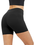 1 x RAW Customer Returns Glacspyg Women s Cycling Shorts with Pocket Short Sports Pants V-Waist High Waist Gym Shorts Short Leggings for Yoga Gym Fitness Running Black M - RRP €13.7