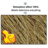 1 x RAW Customer Returns Decorative Artificial Straw Fireproof Artificial Palm Roof Panels Grass Roof, PE No Rot And No Maintenance, For Tiki Bar Garden Hawaii Beach Umbrella Mstrandschi Size 10pcs, Color Fireproof Yellow  - RRP €91.88