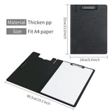 1 x RAW Customer Returns URbantin A4 clipboard, 5 pieces A4 foldable clipboards with two clips, document organizer, A4 clipboards for business, office, school or restaurant black  - RRP €24.99