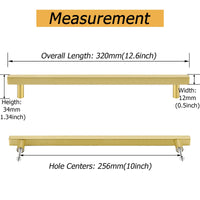 1 x RAW Customer Returns goldenwarm 10 Piece Vintage Handles Kitchen Handles Golden Handles -LS1212GD256 Cabinet Handles Furniture Handles Gold Stainless Steel Handle Door Handle Hole Distance 256mm - RRP €33.26